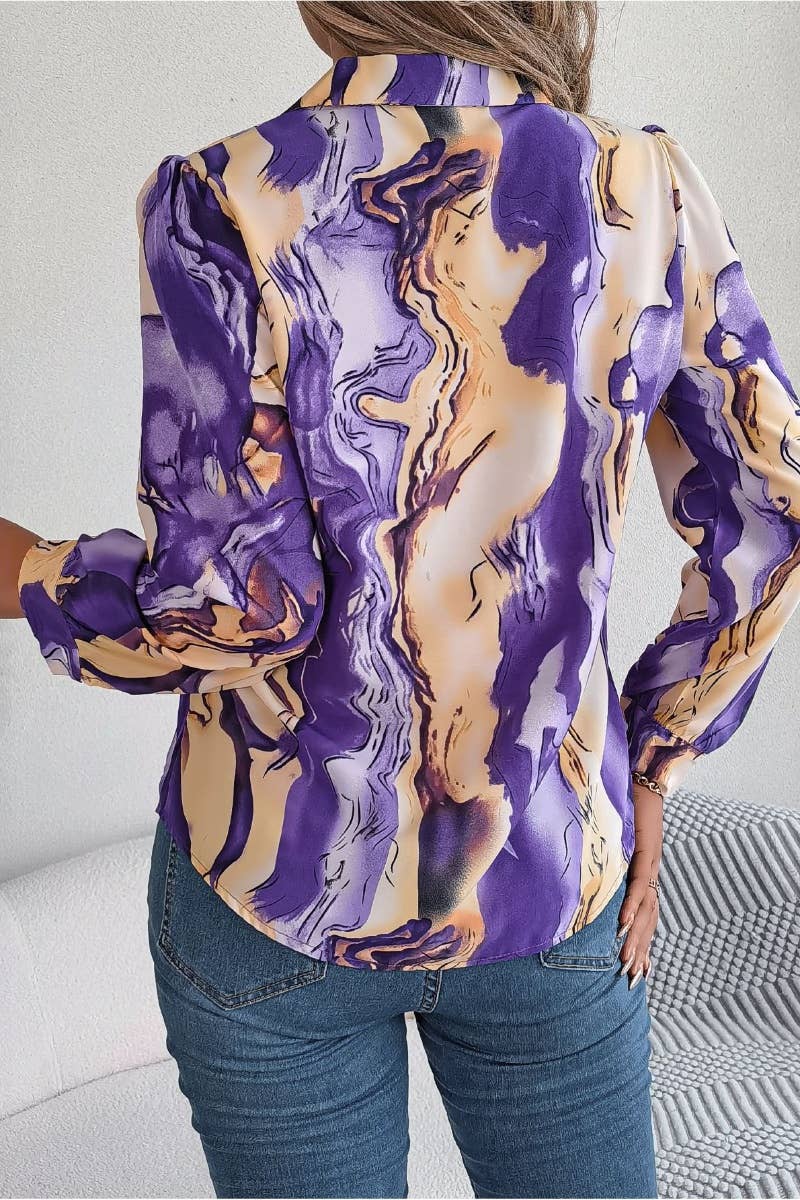 CWTDSL0086_SUMMER COLOR STRIPED LONG-SLEEVED SHIRT