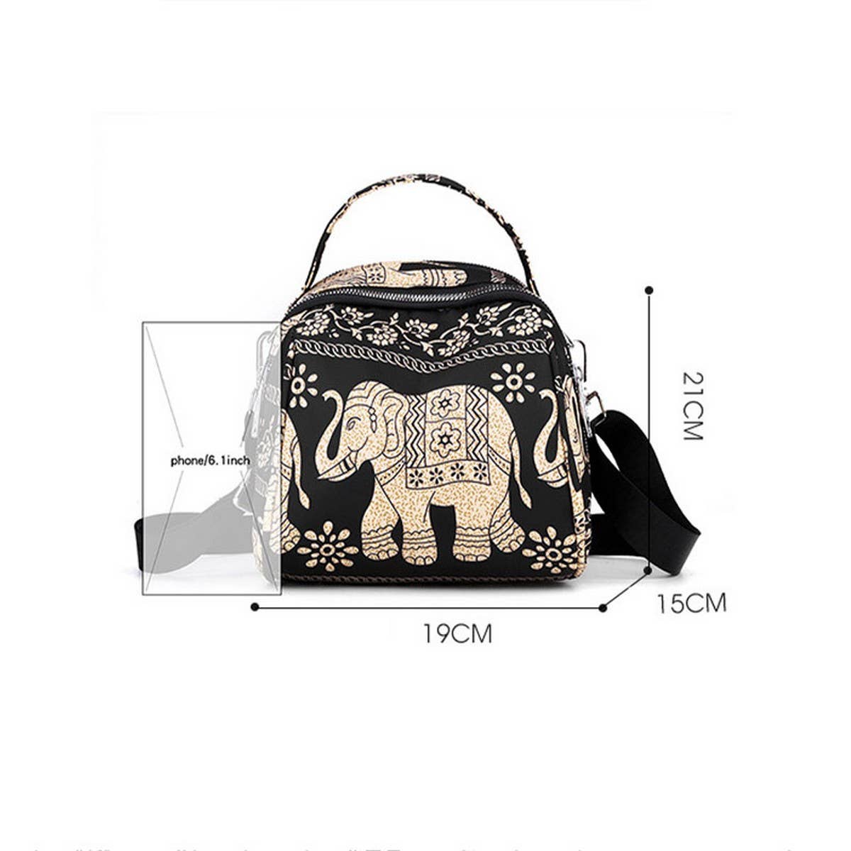 NYLON LARGE CAPACITY SHOULDER MESSENGER BAG_CWAB3488