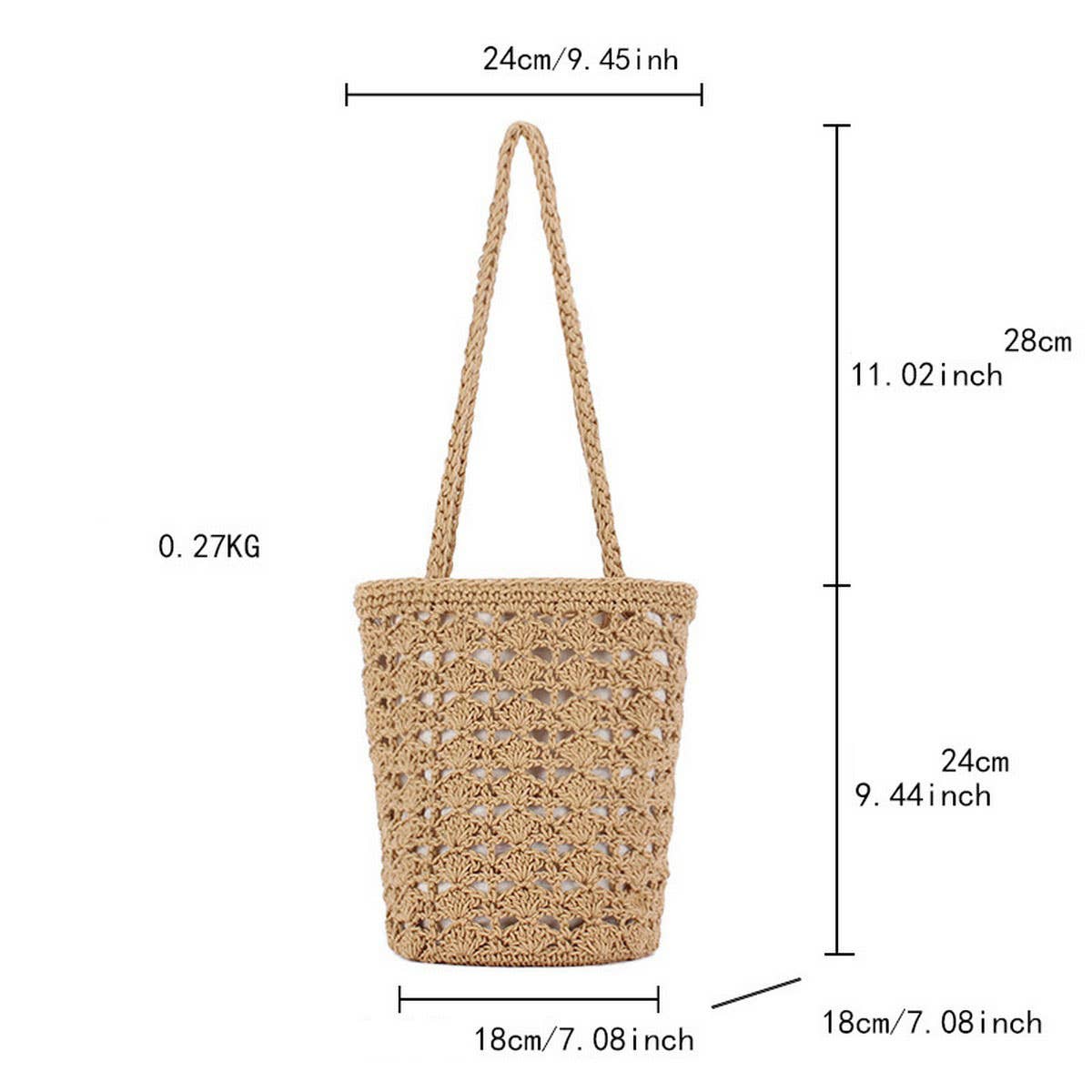 SHOULDER BAG BEACH BAGS TOTES WITH MESH_CWAB4662