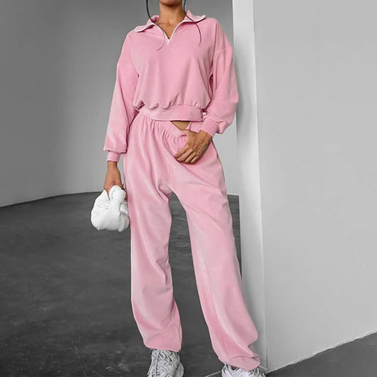 CWSTB1403_ALL SOLID COLOR FASHION SWEATSHIRT TRACKSUIT