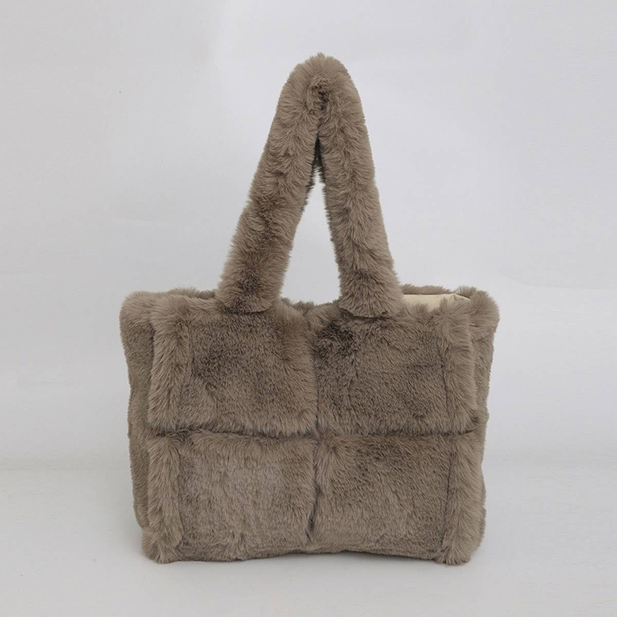 Plush Fur Tote Bag Women Large Shoulder Handbag_CUAB00551