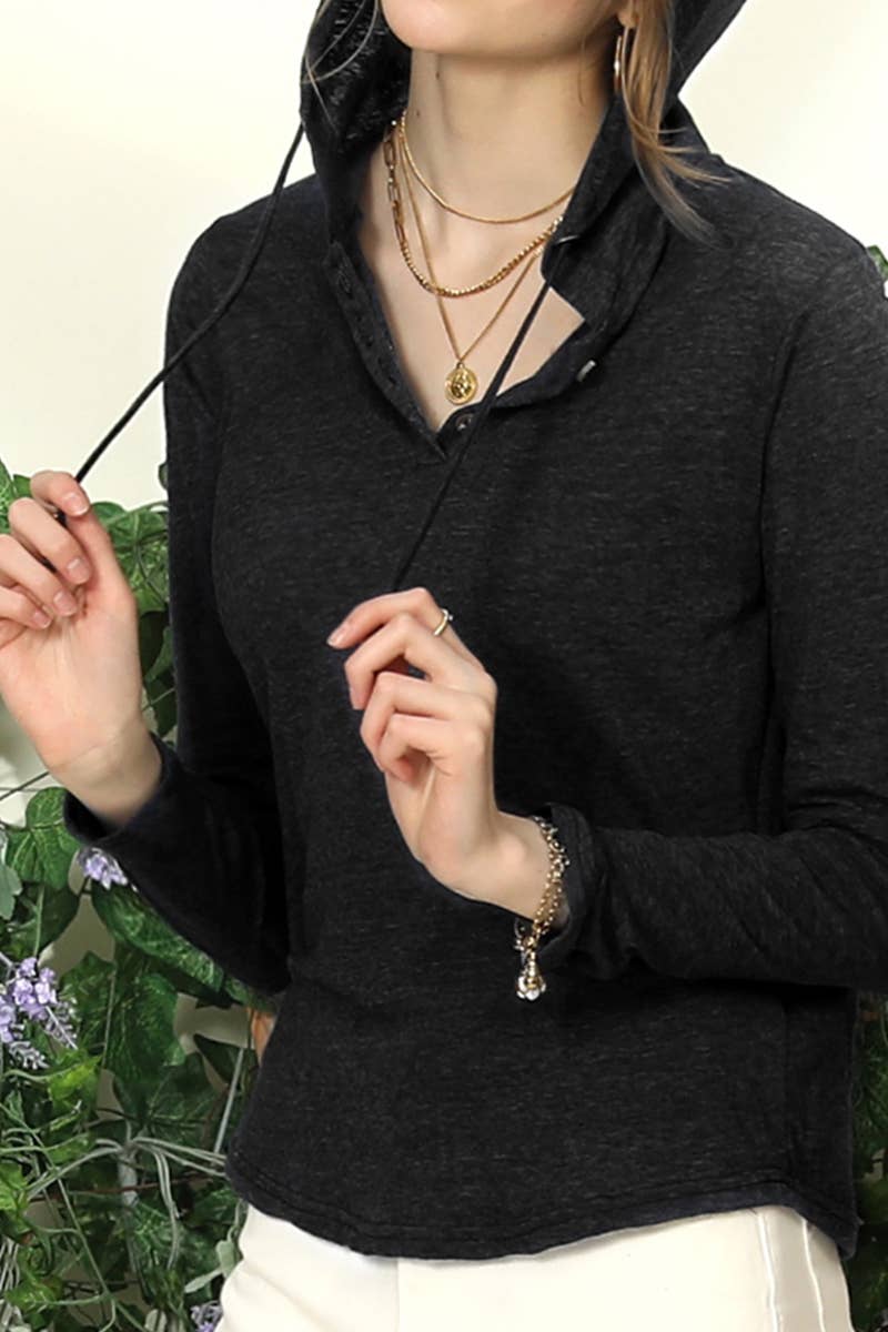 CWTTL1100_HENLEY LIGHT WEIGHT BUTTON DOWN HOODIE TOP