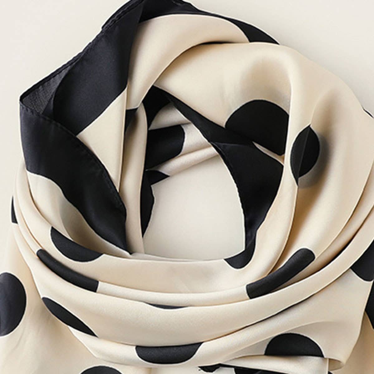 Women’s 35" Polka Dot Silky Wrap Neck Scarf
