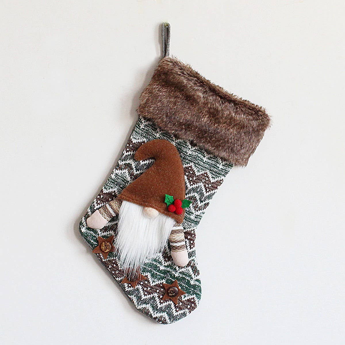3D CHRISTMAS STOCKING FACELESS DOLL GIFT BAG_CWMS1452