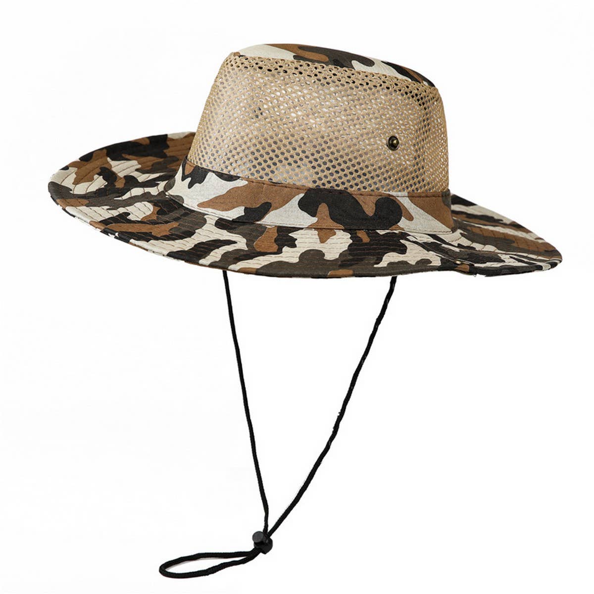BREATHABLE MESH SOLID COLOR FOLDABLE SUNHAT_CWAH1462