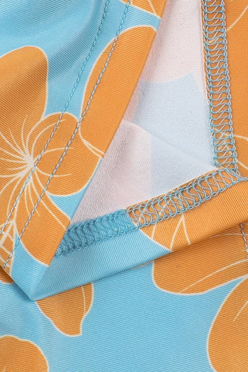 CWTHT0208_HALTER NECK FLORAL SLIM FIT CASUAL TOP