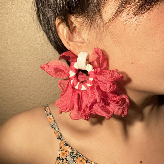 Handmade Woven Net Earrings Bold & Artistic Design