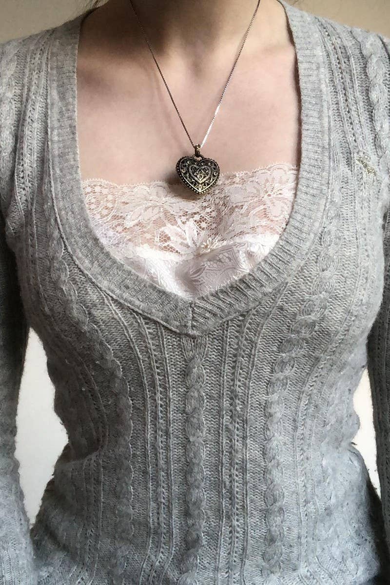 CWTTL1982_V-NECK SEXY SLIMMING SWEATER