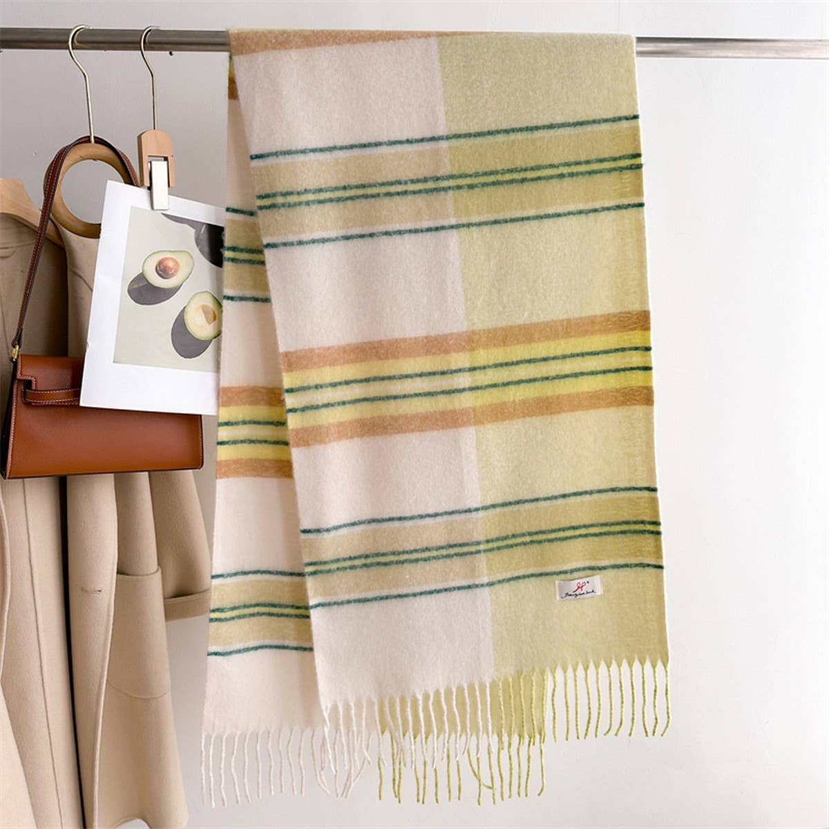 Soft Gradient Knit Tassel Scarf Wrap Shawl_CWASC2739