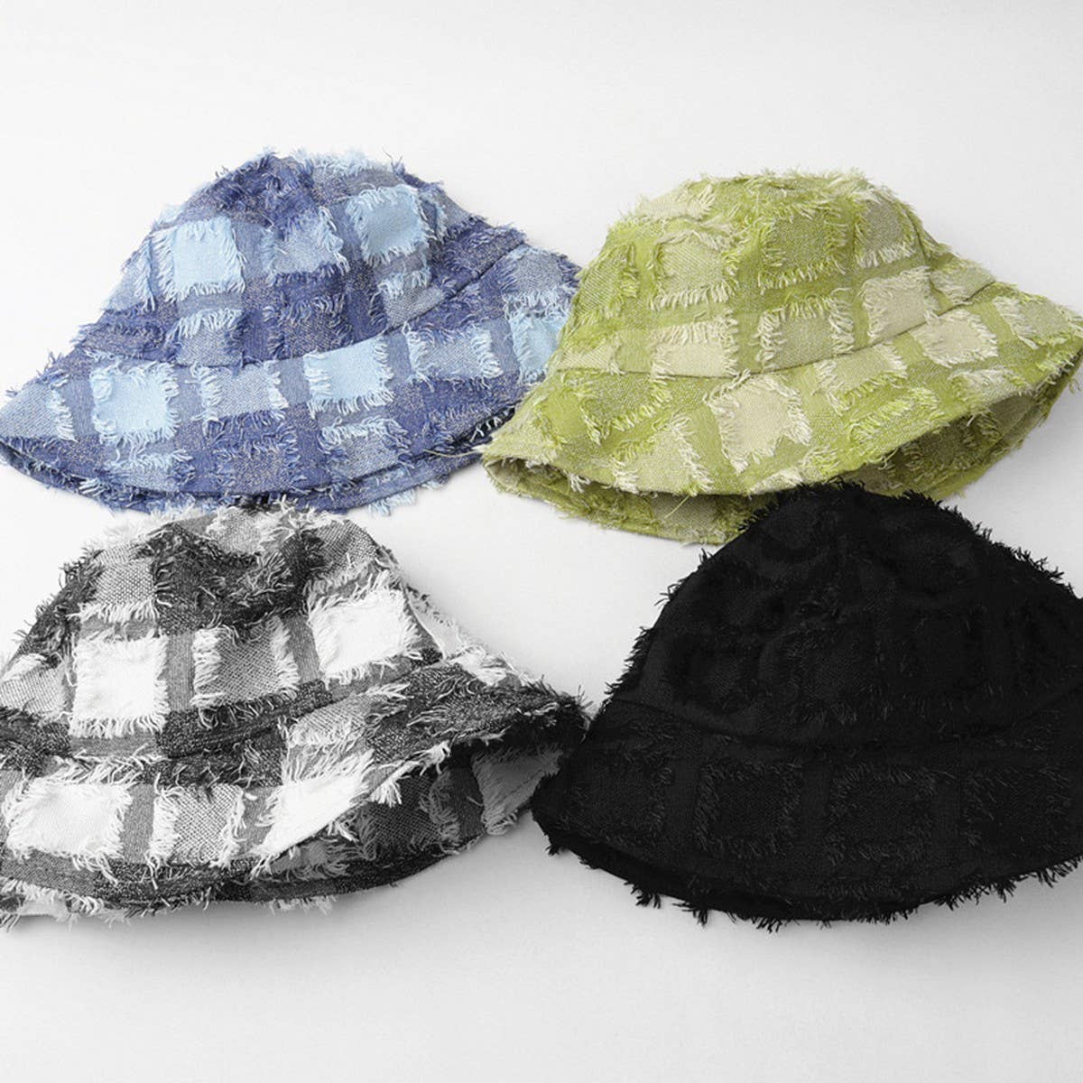 CWAH1508_CASUAL PLAID BUCKET HAT