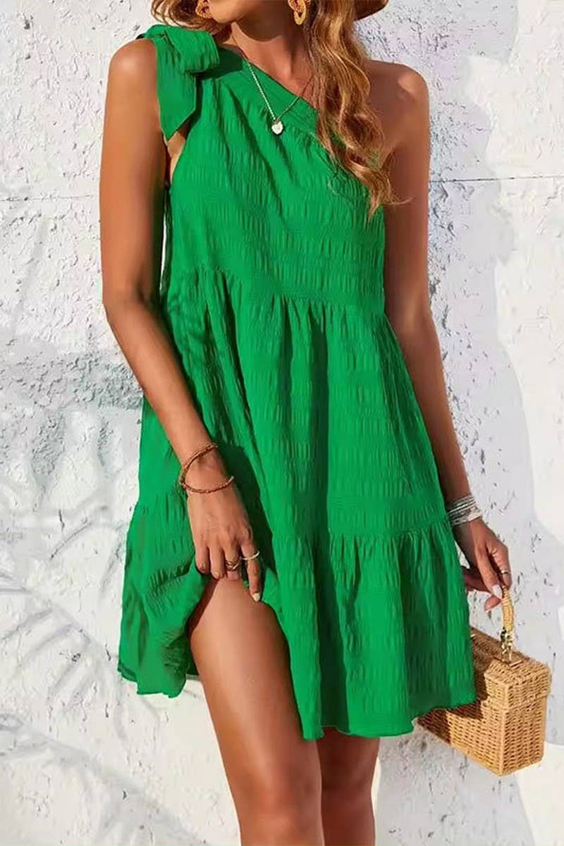 CWDSD7614_SUMMER HIGH-END OFF-SHOULDER SHORT DRESS