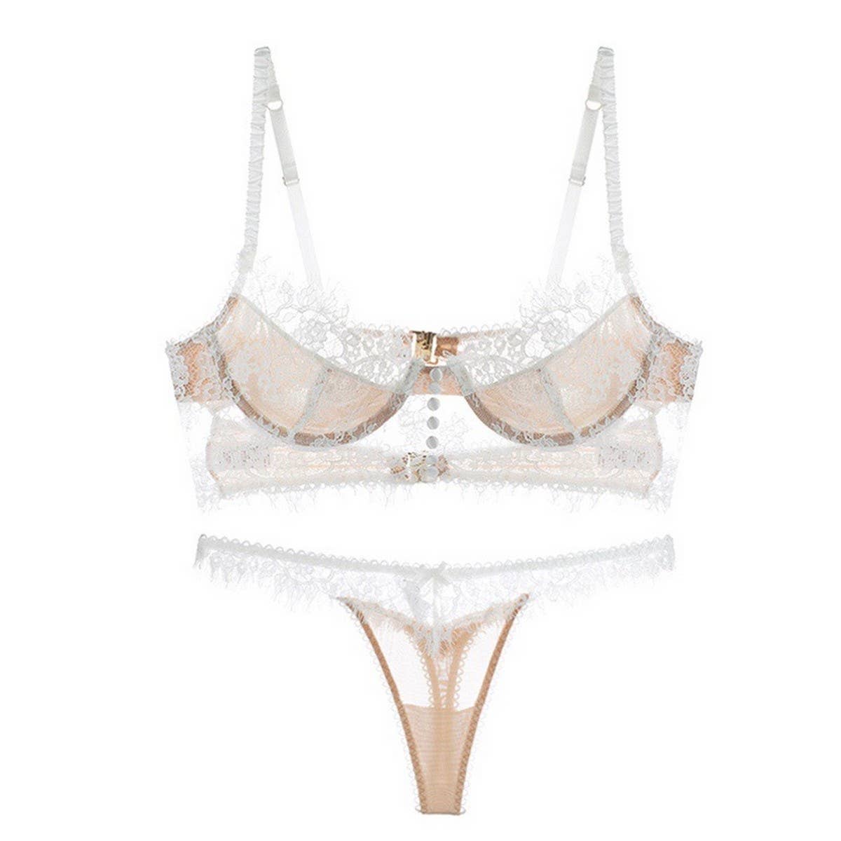 WOMENS LACE TWO PIECE LINGERIE SET