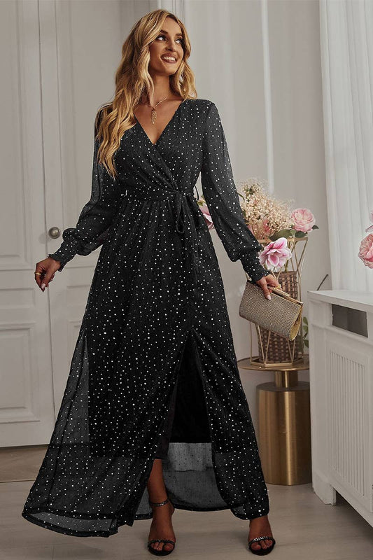 CWDHL0642_HIGH-END PARTY MID-LENGTH DRESS