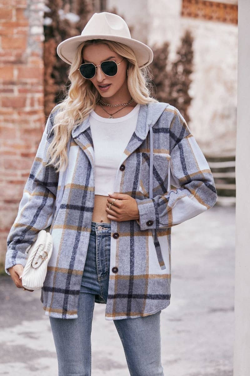 CWTSTL2179_PLAID LONG-SLEEVED SHIRT WITH HOODED POCKETS