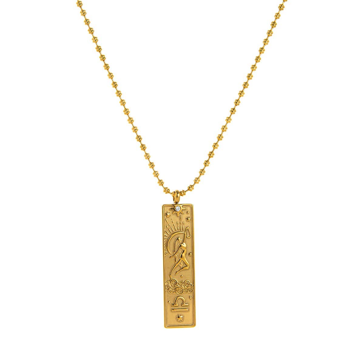 Stainless Steel 12 Zodiac Tarot Necklace_CWMM5712