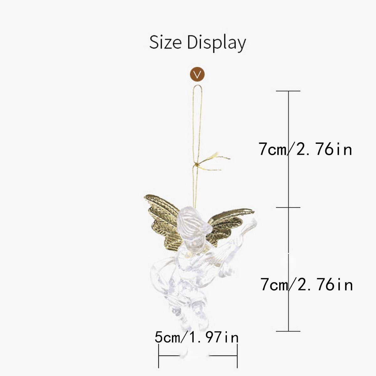 CWMM10182_CLEAR ANGEL HANGING ORNAMENTS FOR CHRISTMAS TREE