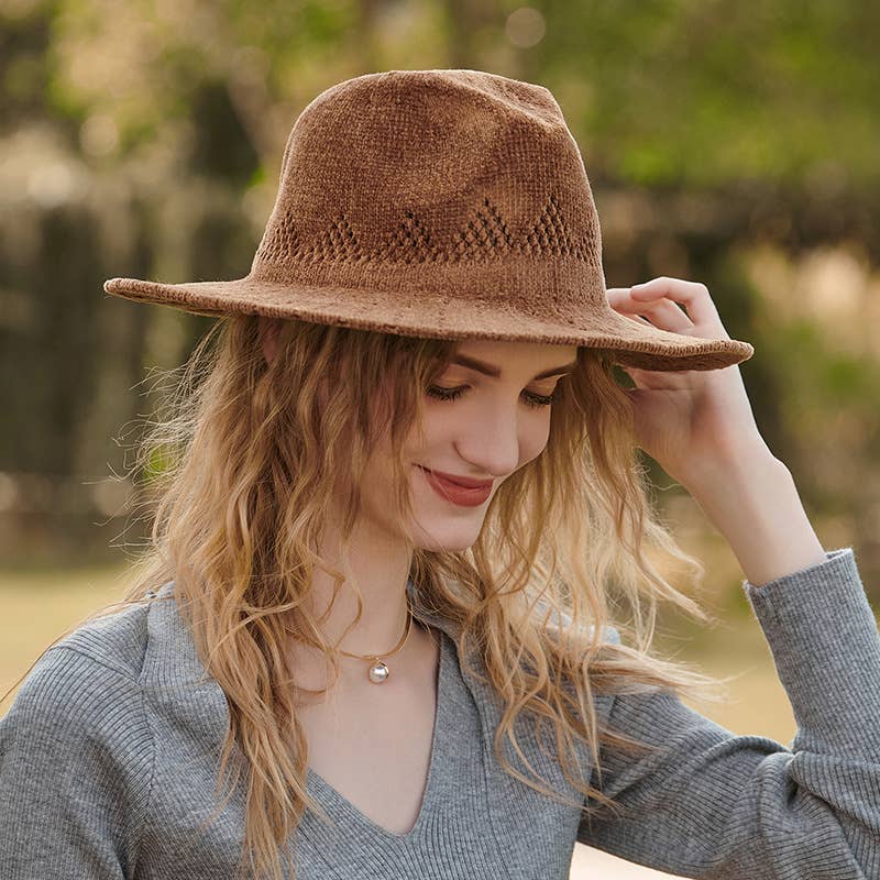 WOMEN RETRO HOLLOW PANAMA HAT_CWAH0586