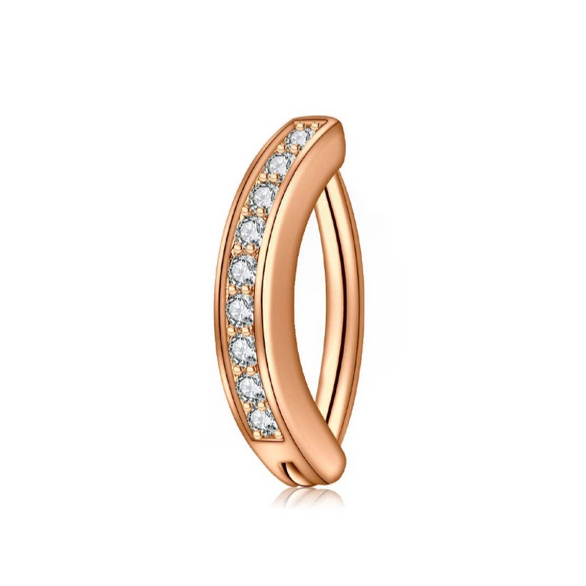 Minimalist CZ Belly Ring ? Polished Metal Style