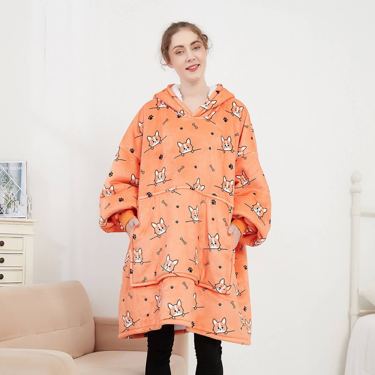 Cartoon Oversized Wearable Blanket Hoodie_CWMM8987