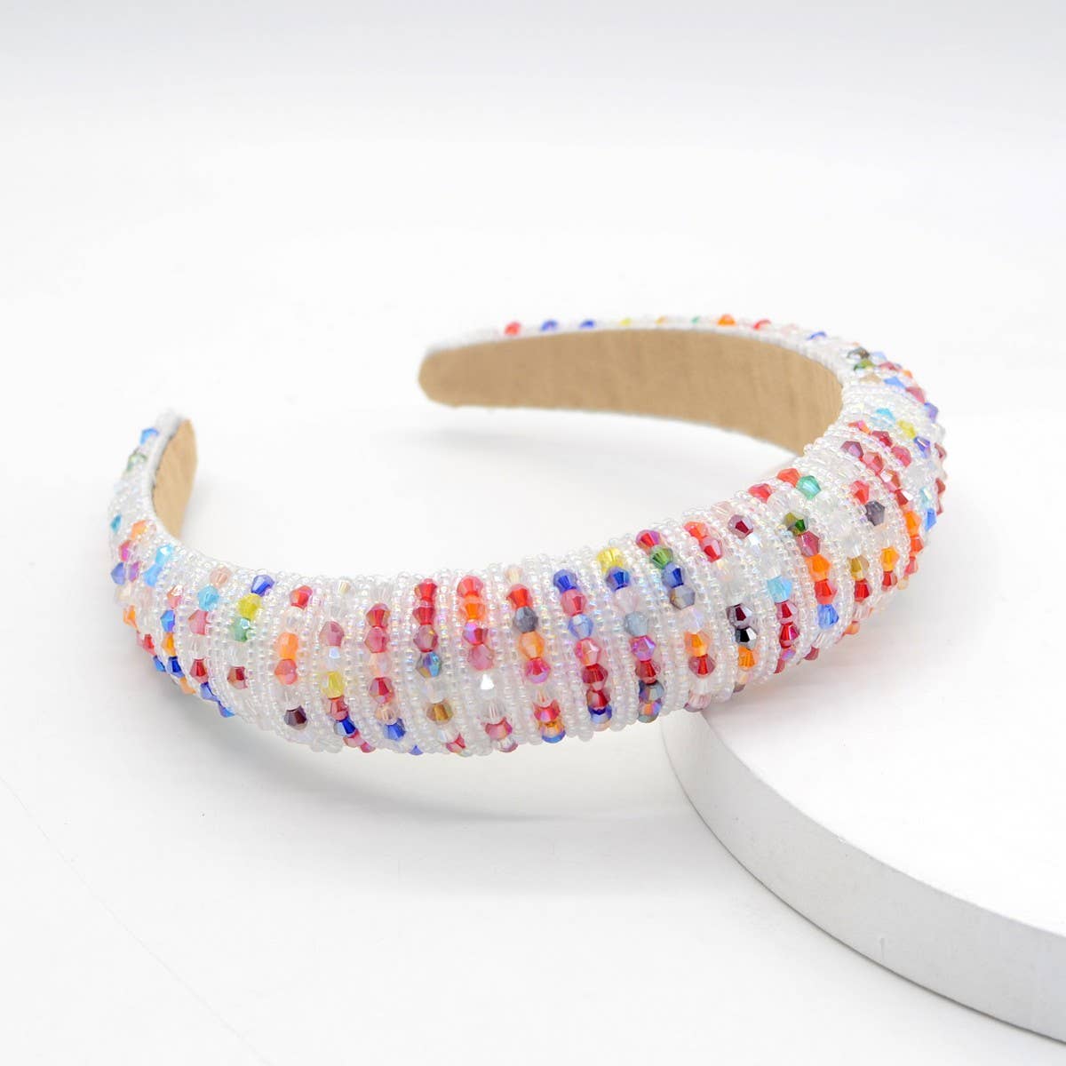 HANDMADE RICE BEAD HAIR HOOP_CWAHA0368