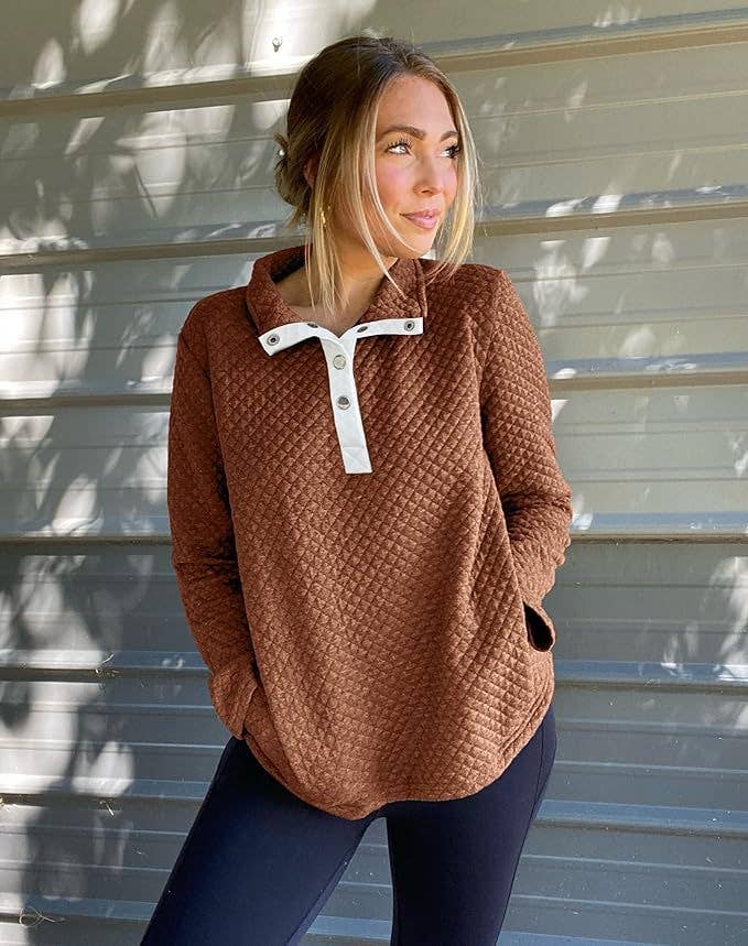 COLOR CONTRAST POCKET LAPEL PULLOVER HOODIE