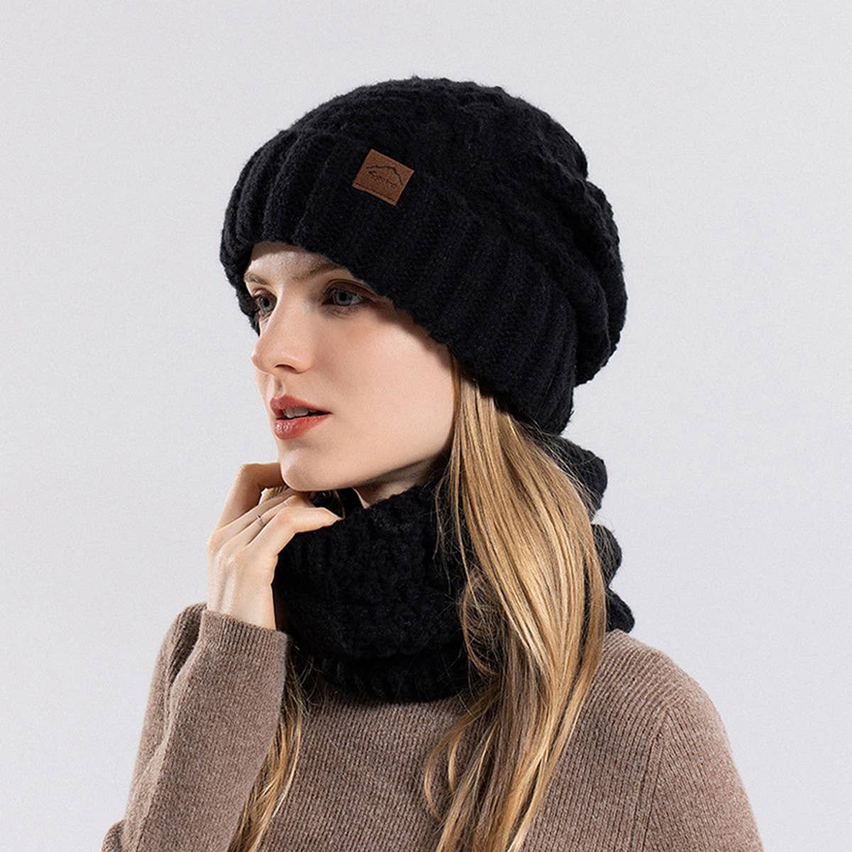 OUTDOOR COLD PROTECTION HAT AND SCARF SET_CWASC1121