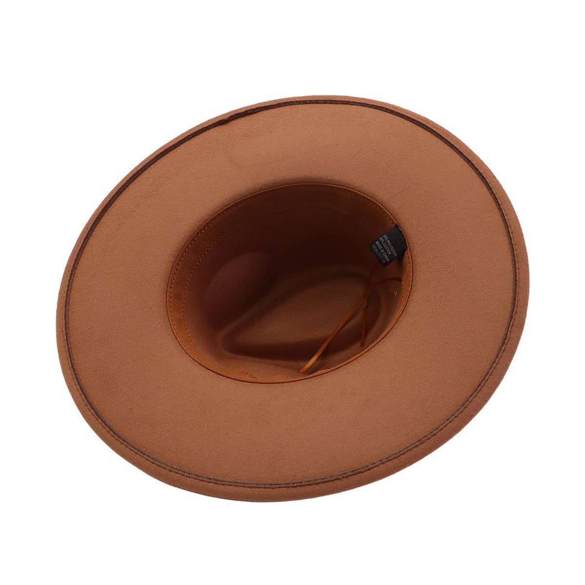 Unisex Wool Fedora Hat Ethnic Flat Brim Style_CWAH04377