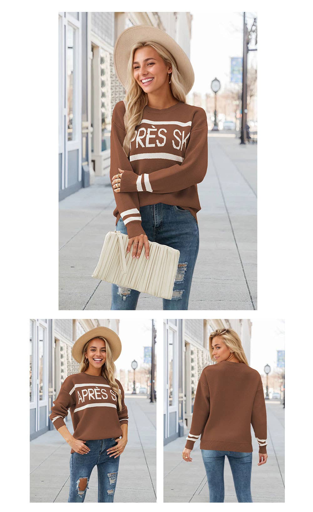 Alphabet jacquard fashion base knitwear