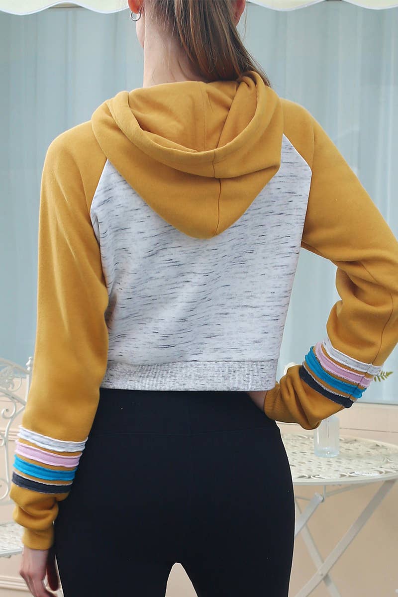 CWOHOL424_Basic Lightweight Pullover Cropped Hoodie