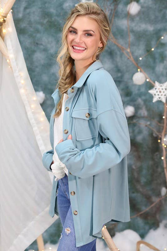 CWOJA701_SOFT AND WARM OVERSHIRTS BUTTON DOWN JACKET