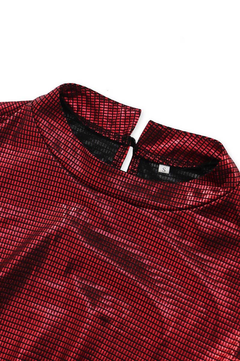 CWDMD3987_SOLID COLOR LONG SLEEVE TIE PARTY DRESS