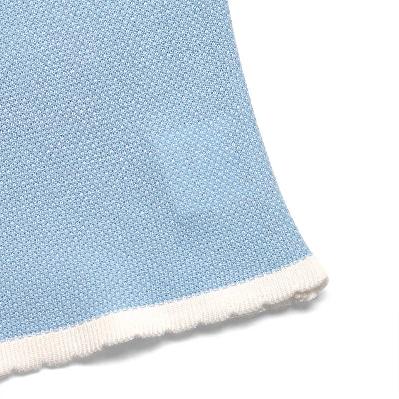 Bow-shaped slimming knitted halter top