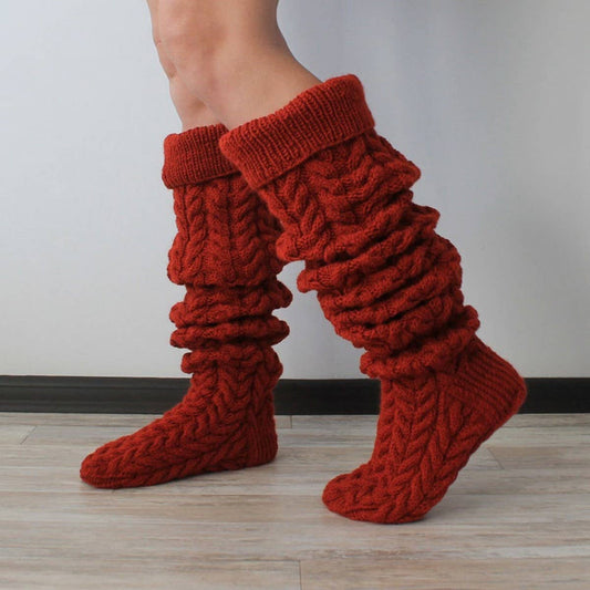 AUTUMN AND WINTER SOLID COLOR LONG KNEE SOCKS_CWMS0855