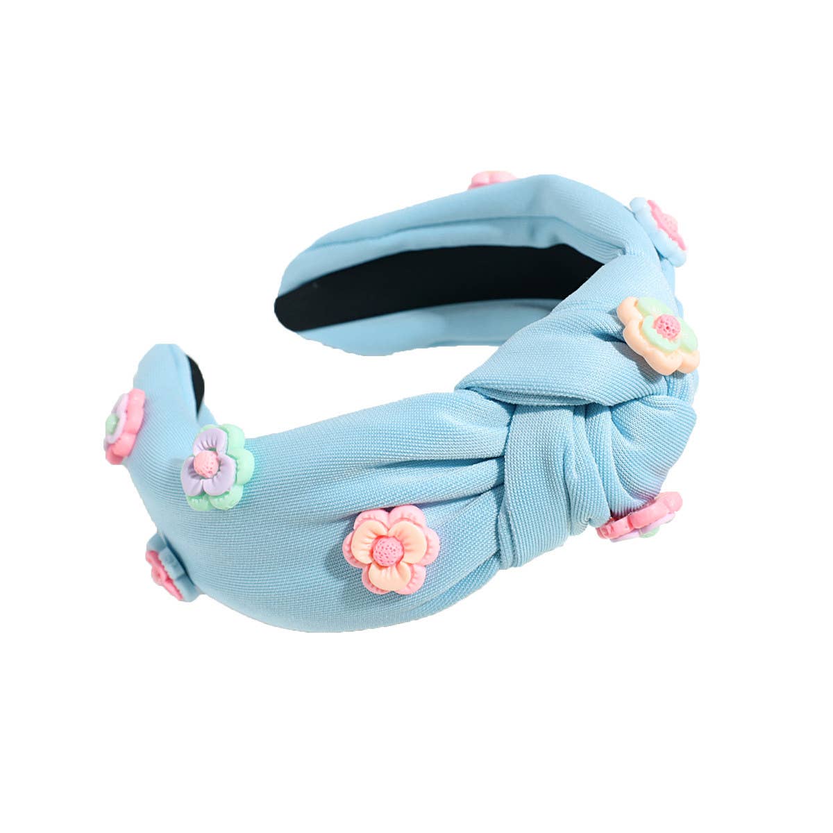 FRESH FLOWER WIDE KNOTTED HEADBAND