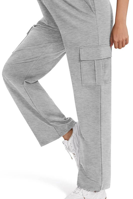 CWBMP0189_CARGO LOOSE SPORTS WIDE LEG POCKET PANTS