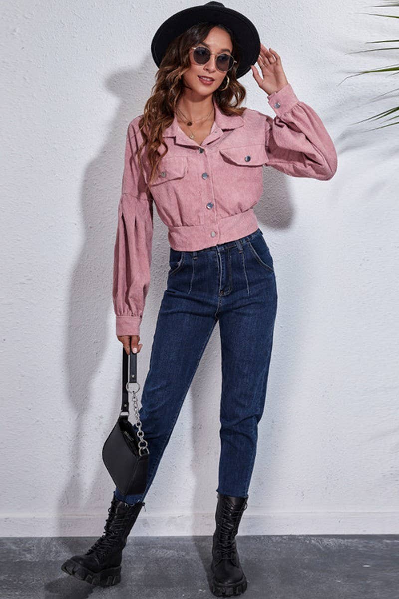 CWOJA0683_Button Down Long Sleeve Jacket