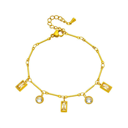 Fashionable diamond-encrusted bracelet