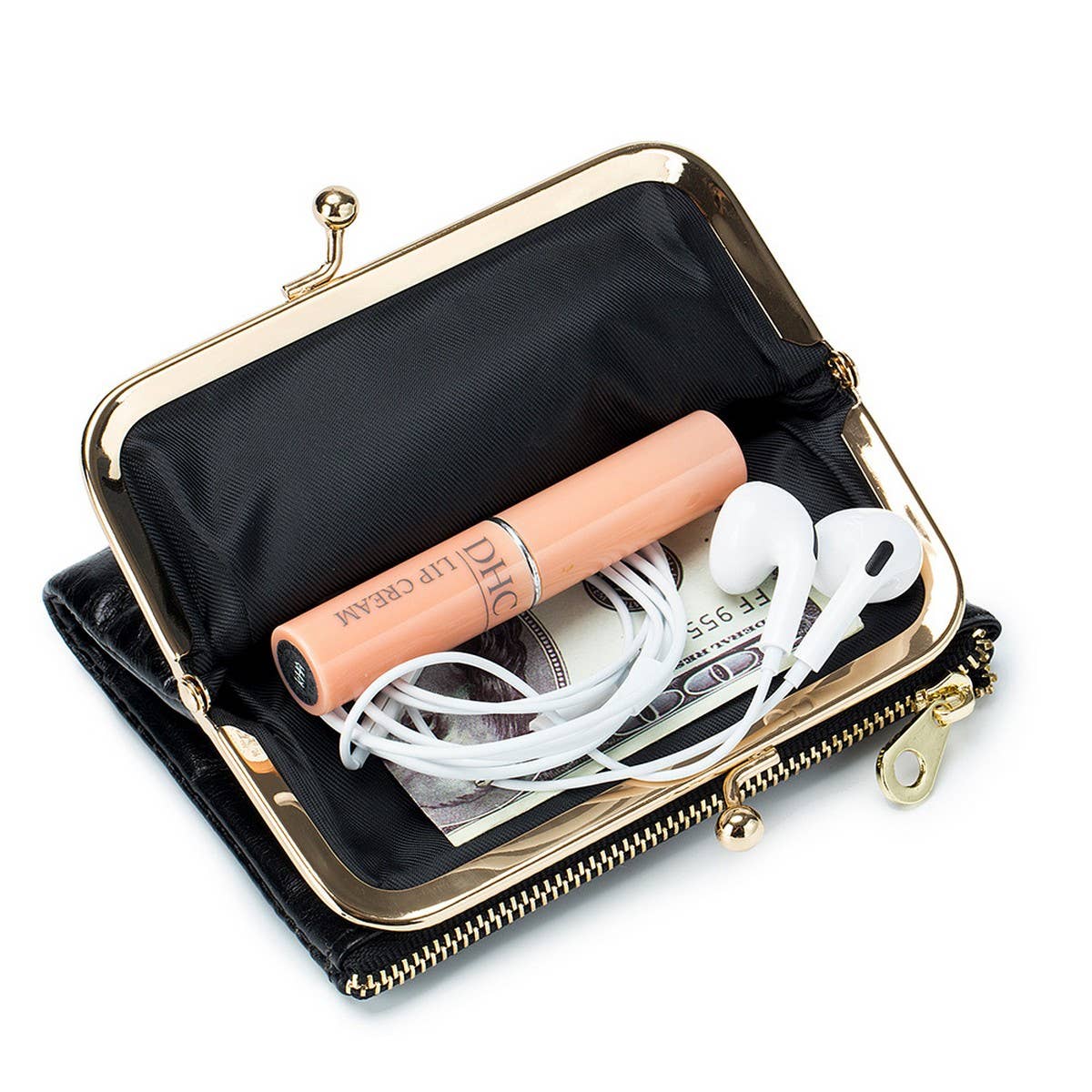 VINTAGE MULTIFUNCTIONAL CLUTCH SHORT LEATHER WALLET_CWAB3780