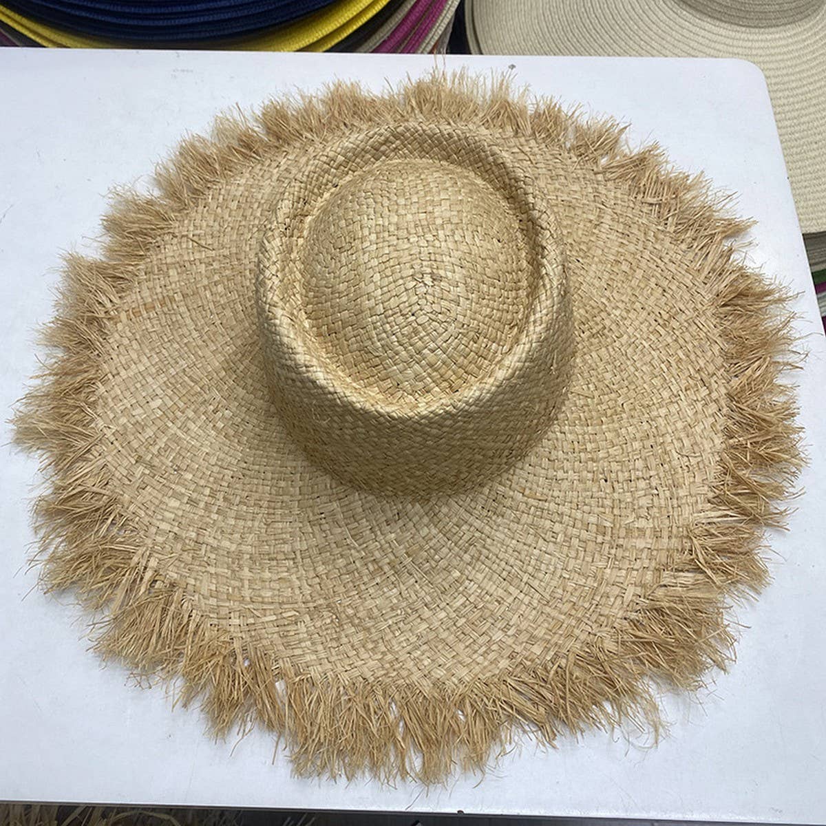 Summer Literary Fur-edged Sun Hat_CWAH3396