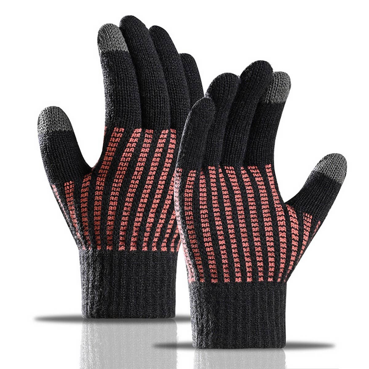 CWAG00577_MEN PLUS SIZE WINTER KNIT TOUCHSCREEN GLOVES