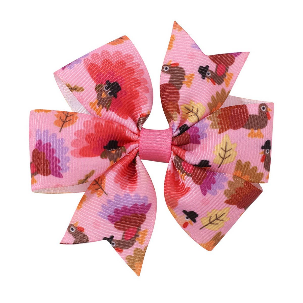 Thanksgiving Turkey Pumpkin Tail Hair Clip