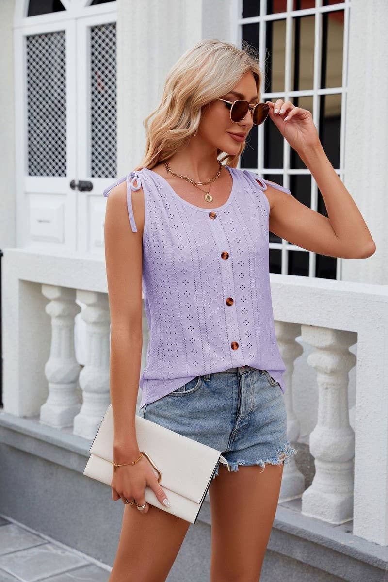 CWTTSL0234_Round Neck Sleeveless Knit Top