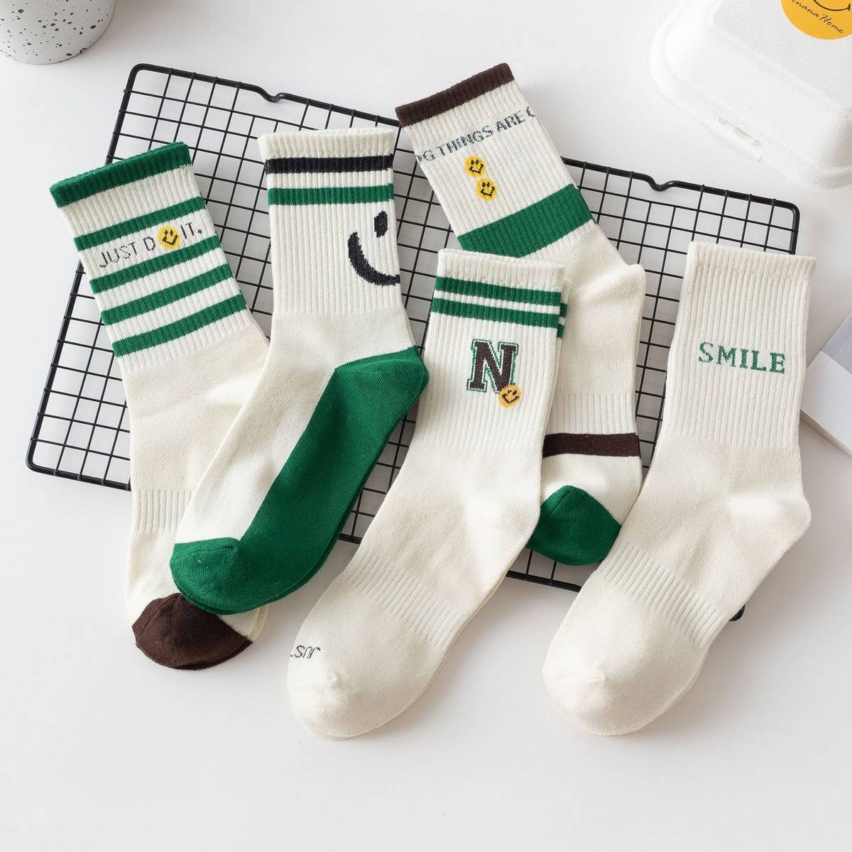 CWMS2512_2025 NEW COLOR MATCHING MID-TUBE SOCKS