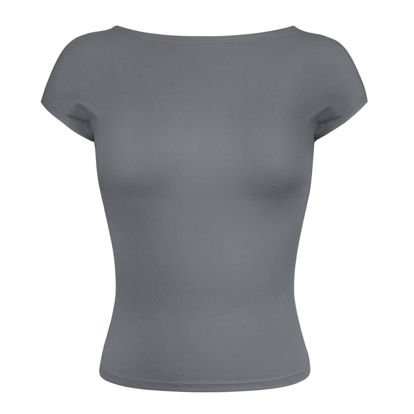 BACKLESS NYLON BREATHABLE SHORT-SLEEVED BLOUSE
