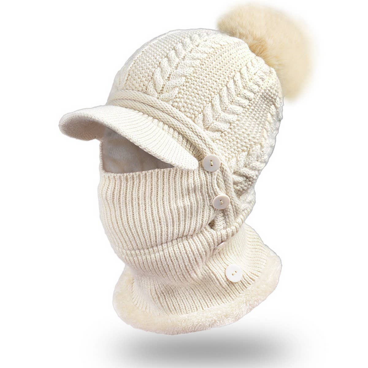 WINTER WOMEN'S KNITTED PULLOVER EARMUFFS HAT