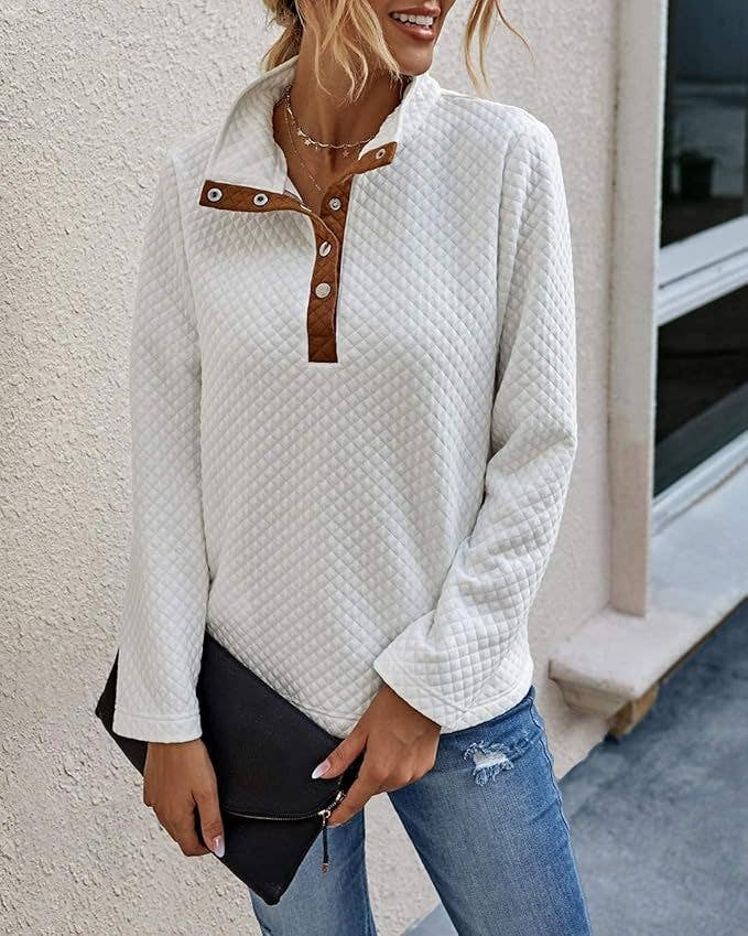 COLOR CONTRAST POCKET LAPEL PULLOVER HOODIE