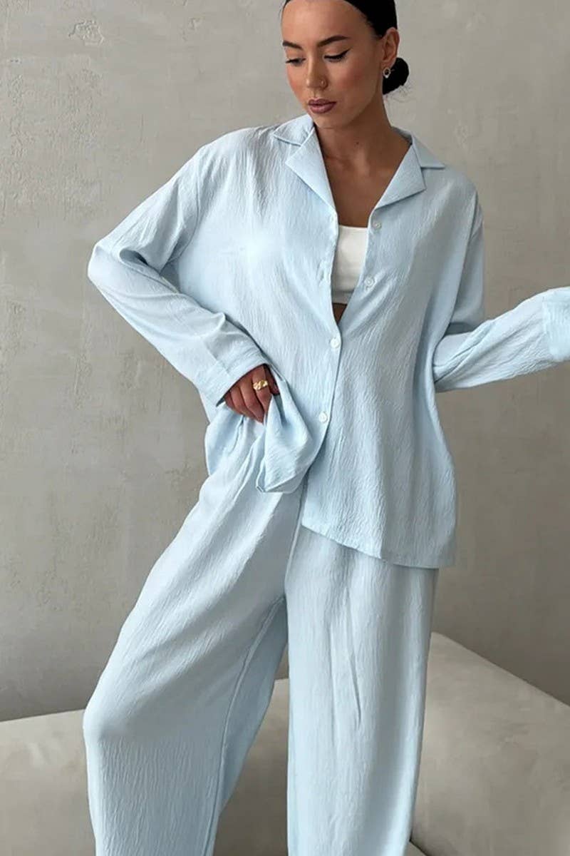 CWSPJ448_THIN LONG-SLEEVED HOME WEAR TWO-PIECE SET