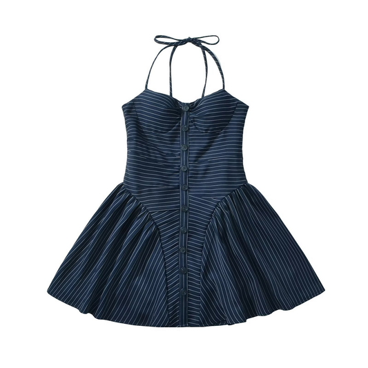 French Style Striped Cami Dress - Summer Chic