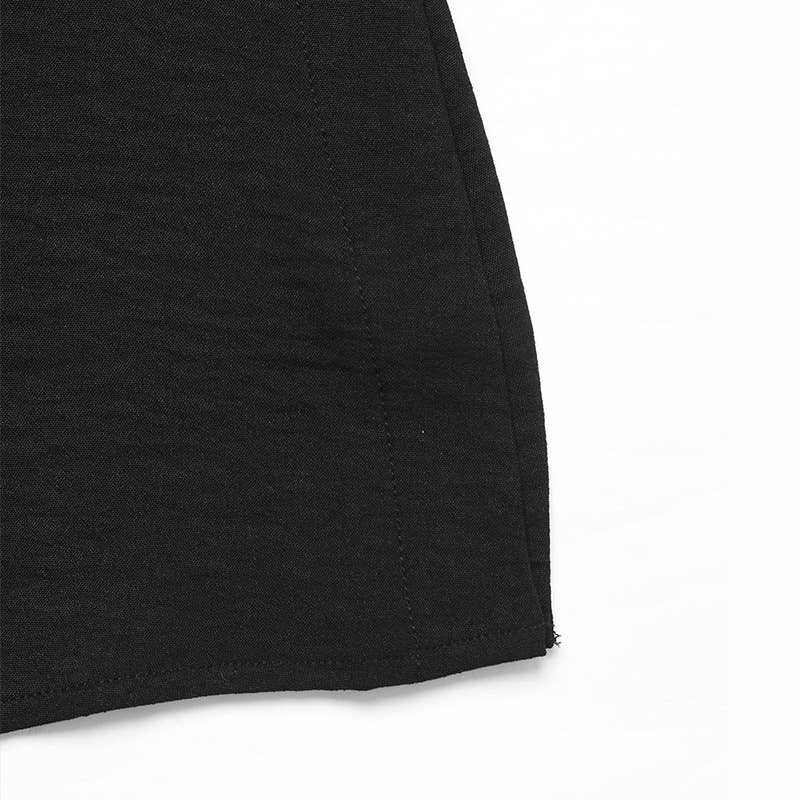 Casual commuting side button long skirt