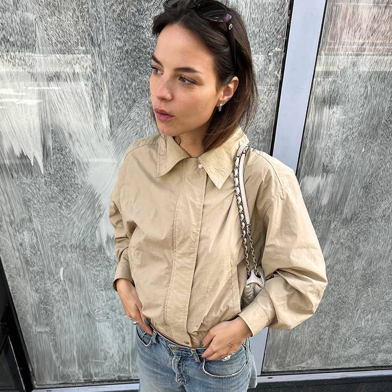 CARGO STYLE LAPEL LOOSE CASUAL HANDSOME JACKET